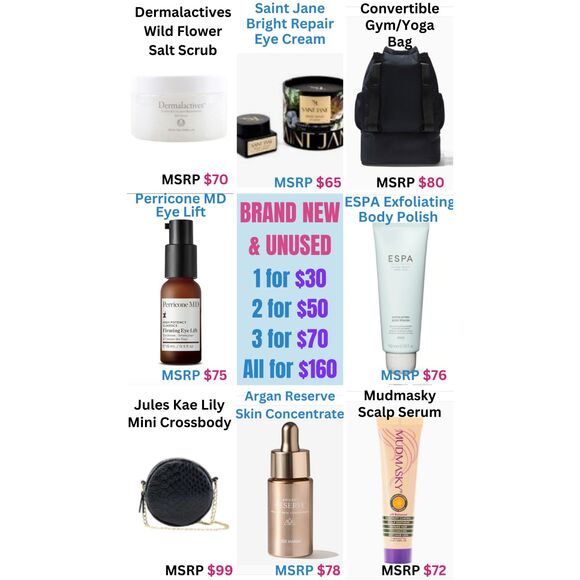 3 FOR $70 NWT $615 Value Beauty Bundle (purchase this to get THREE products)